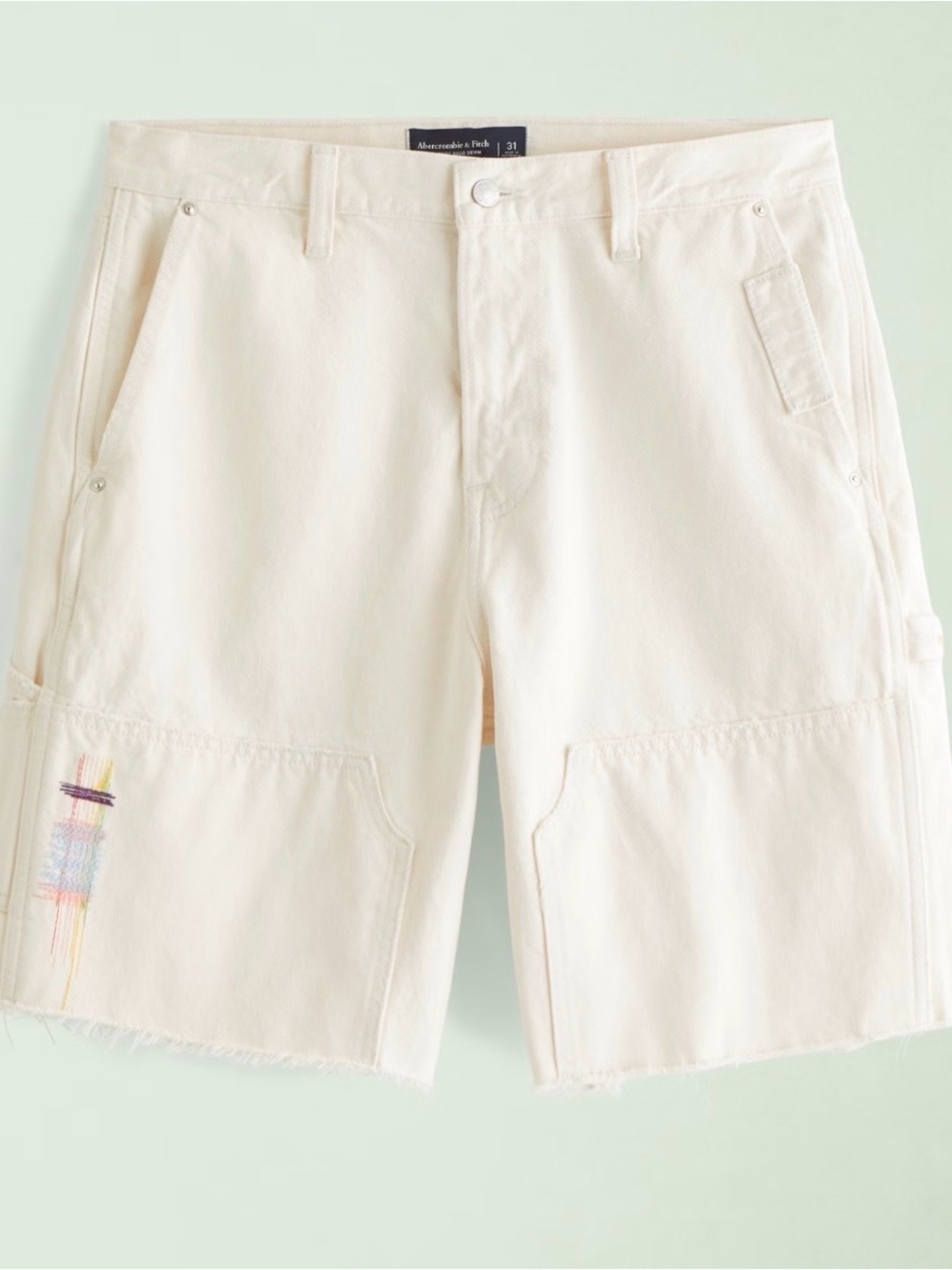 Abercrombie & Fitch Men’s Pride Denim Short Size 31 Cream